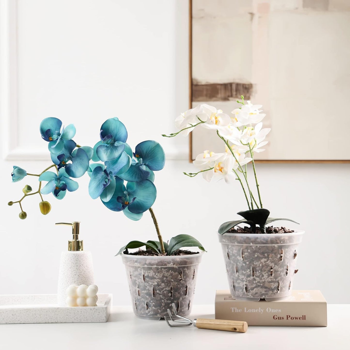 Orchid Pots with Holes Clear Orchid Pot Plastic Plant Pot Flower Pots Outdoor and Indoor Use 4.5 Inch 10Pack