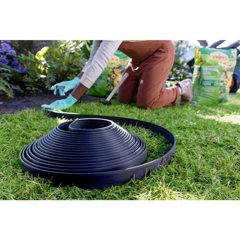 100 Ft. Heavy-Duty No-Dig Plastic Landscape Edging