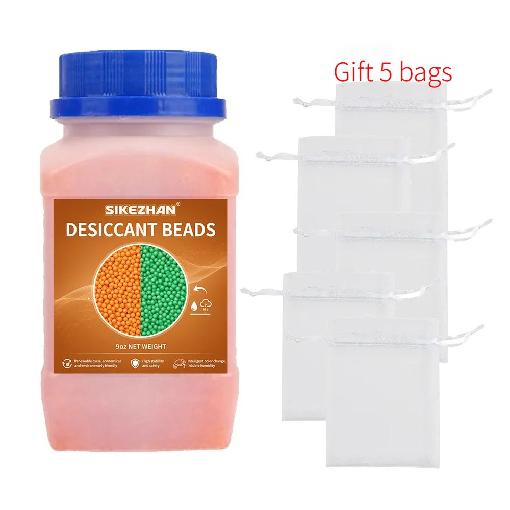 9OZ/18OZ Reusable Silica Gel Waterproof Beads Moisture Absorber Electronic Product Desiccant Moisture Absorber Dehumidifie