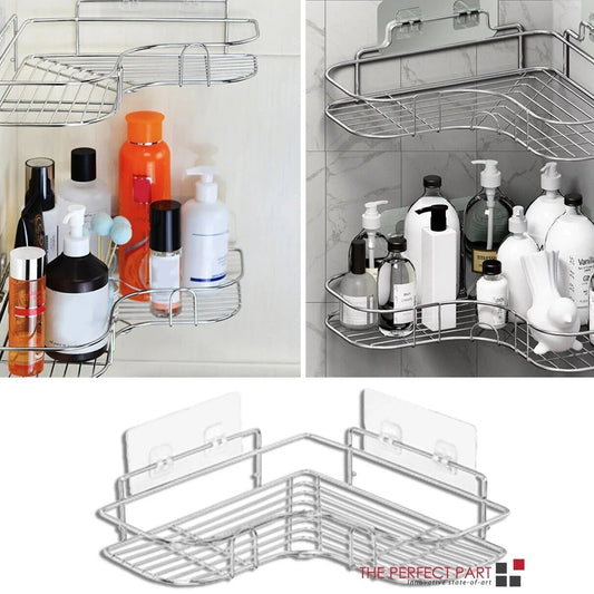 Shower Caddy Shelf Bathroom Corner Bath Storage Holder Organizer Triangular Rack
