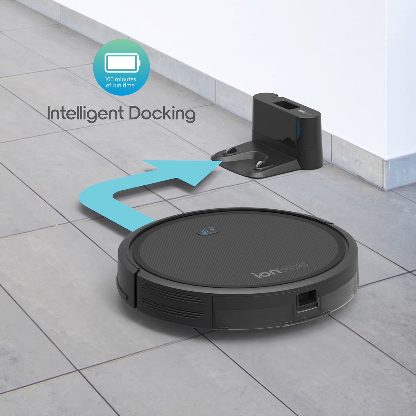 Smartclean 2000 Robovac, Multi-Surface Pet-Friendly Smart Mapping Robot Vacuum Cleaner with Wi-Fi and App/Remote Control, Model #7687