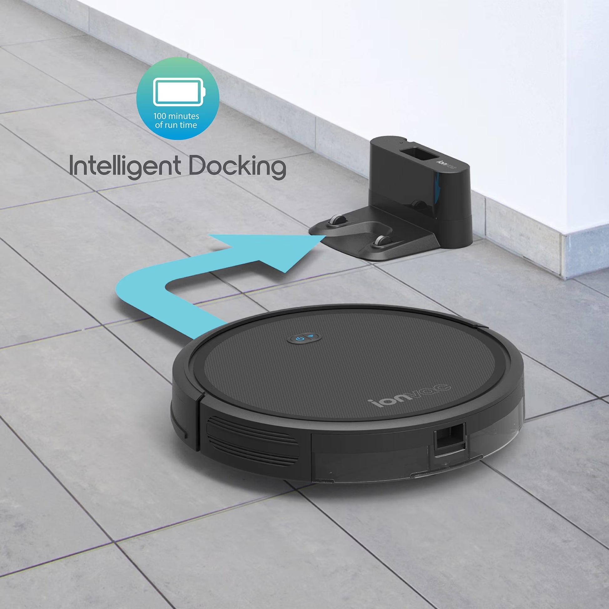 Smartclean 2000 Robovac, Multi-Surface Pet-Friendly Smart Mapping Robot Vacuum Cleaner with Wi-Fi and App/Remote Control, Model #7687
