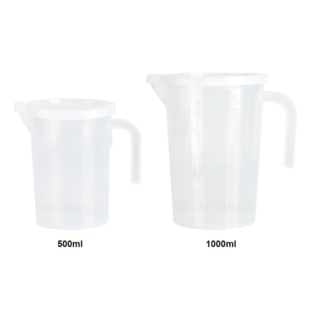 500-1000Ml Kitchen Measuring Cup Clear Plastic Measuring Cup Cups with Lid Kitchen Liquid Measure Cup Container