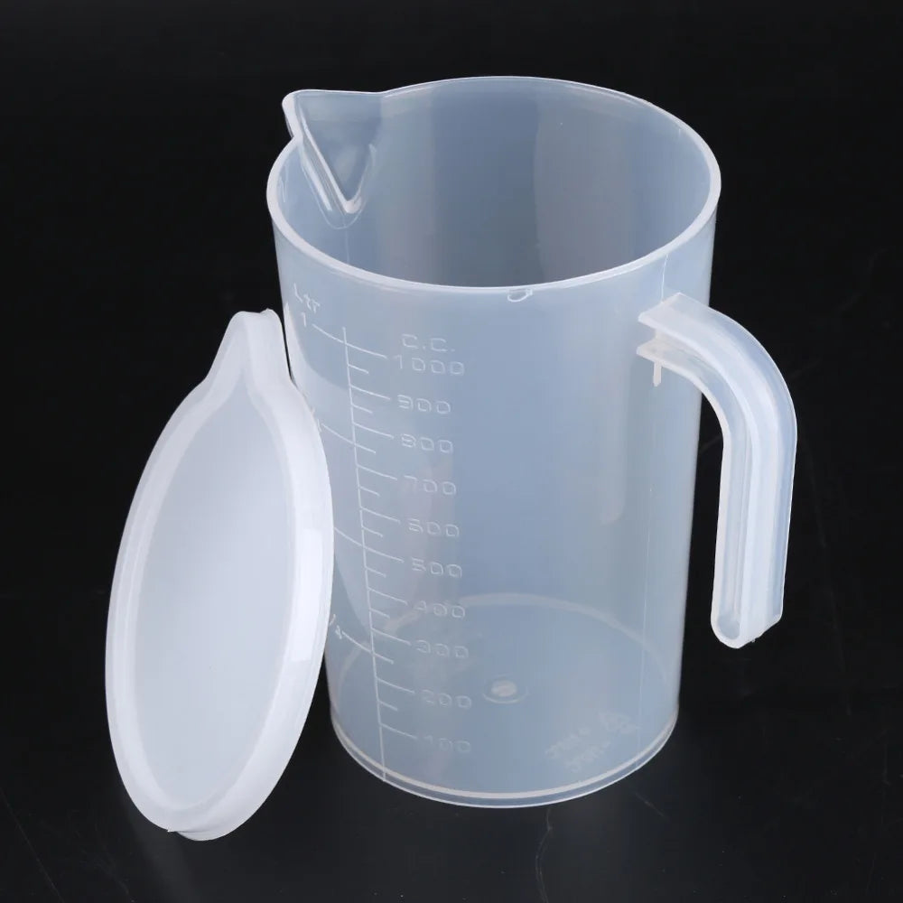 500-1000Ml Kitchen Measuring Cup Clear Plastic Measuring Cup Cups with Lid Kitchen Liquid Measure Cup Container