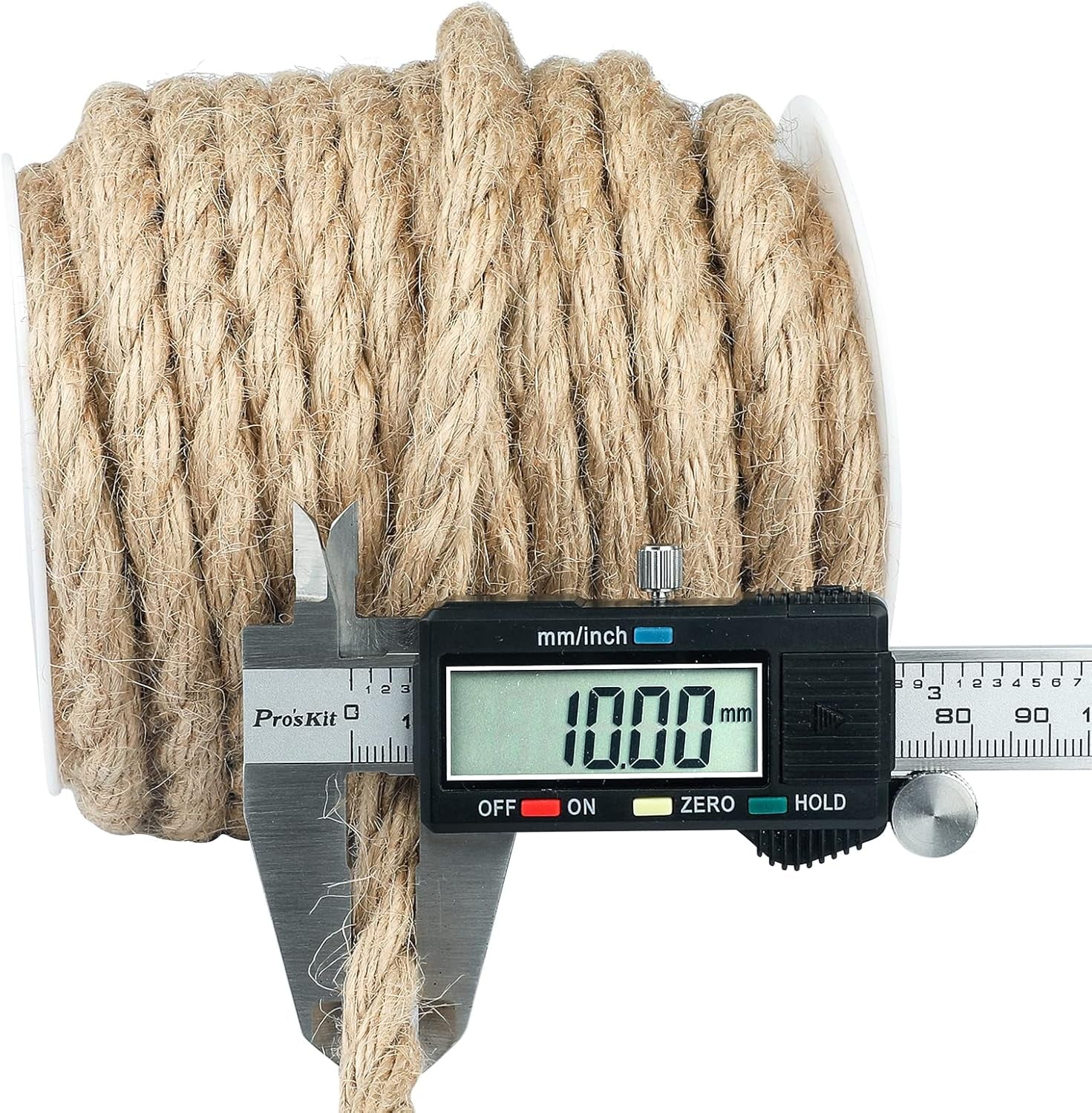10Mm Jute Rope,50 Feet Natural Heavy Duty Jute Twine Rope,Strong Hemp Rope,Brown 3/8 Inch Thick Decorative Jute Rope for Crafts,Cat Scratching Post,Gardening,Bundling,Swing,Home Decorating