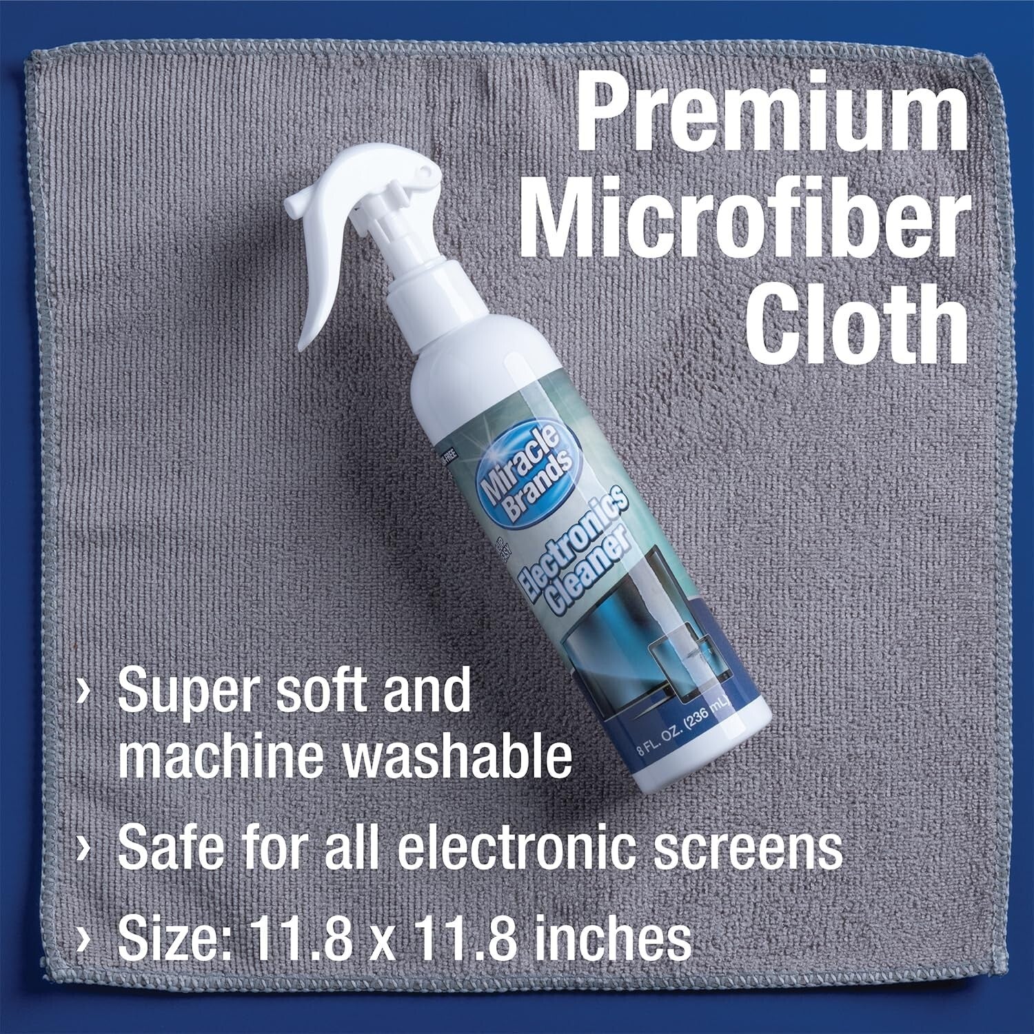 Screen Cleaner Spray (8Oz) – Best Large Cleaning Kit for LCD LED OLED TV, Smart