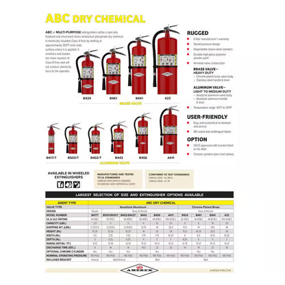 3-A:40-B:C 5 Lbs. ABC Dry Chemical Fire Extinguisher