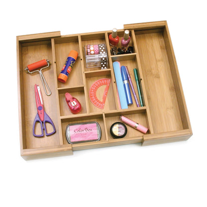 Bamboo Expandable Organizer with Removable Dividers