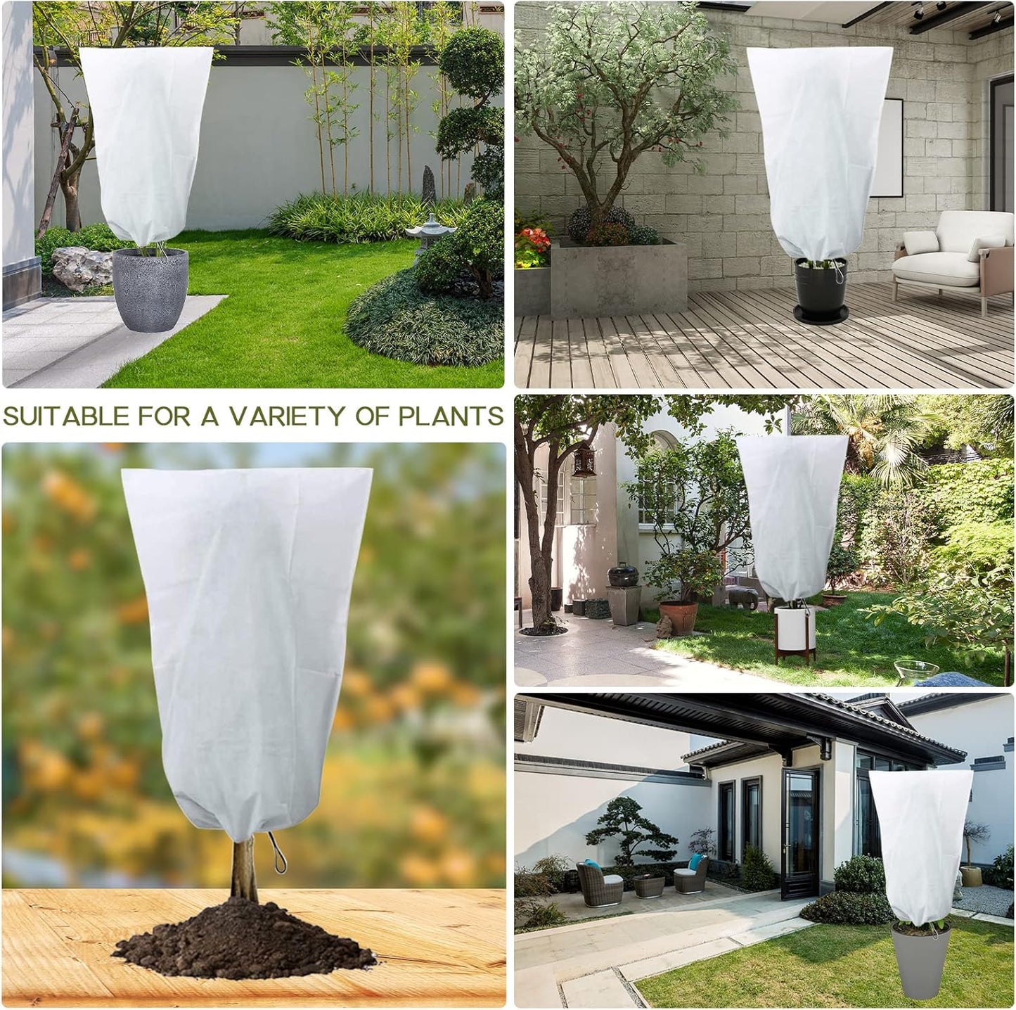 Plant Covers Freeze Protection, Planket Frost Protection Plant Cover, Plant Covers, Plant Freeze Covers, Plant Freeze Protection Cover for Winter, Plant Covers - 24 × 32” - 2 Packs