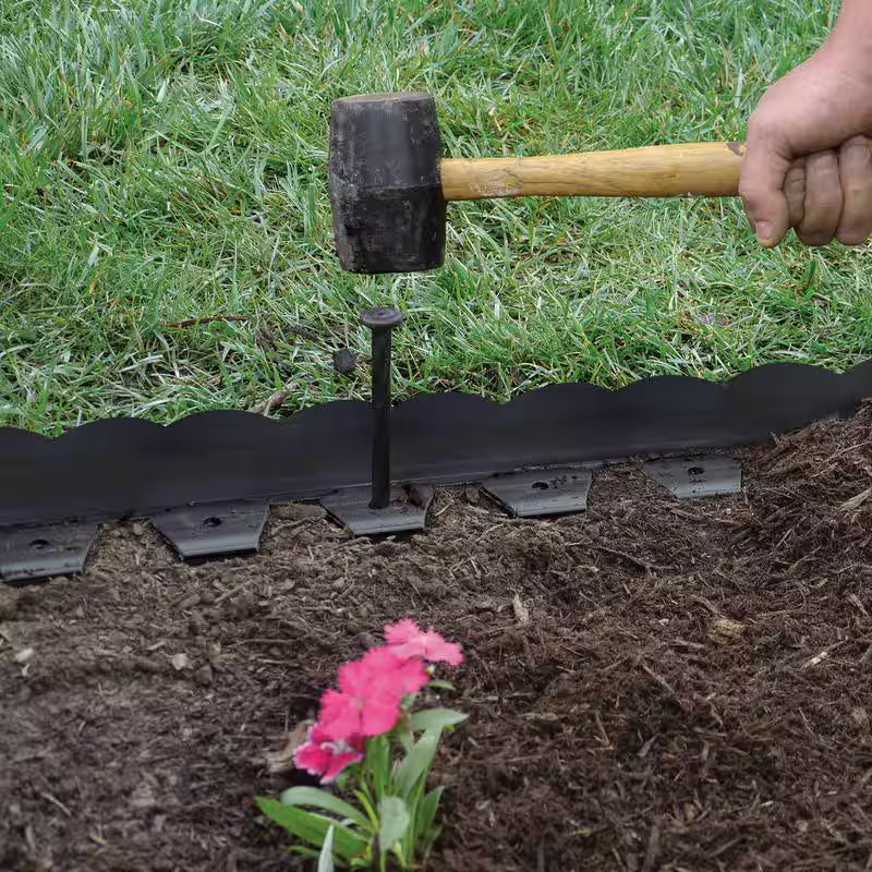 20 Ft. X 2.25 In. Black Scalloped Polyethylene No-Dig Edging