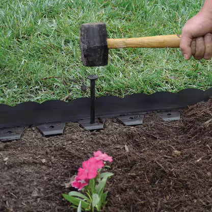 20 Ft. X 2.25 In. Black Scalloped Polyethylene No-Dig Edging