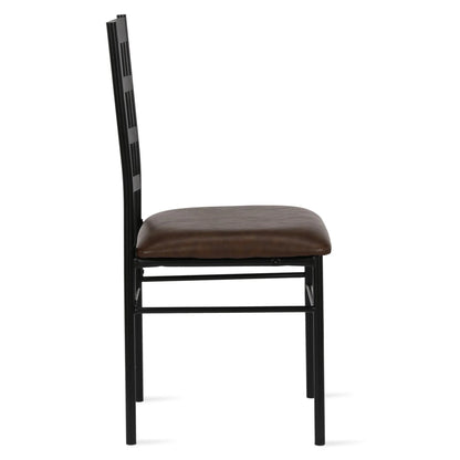 5-Piece Wood & Metal Dining Room Set, Seats 4, Canyon Walnut & Black