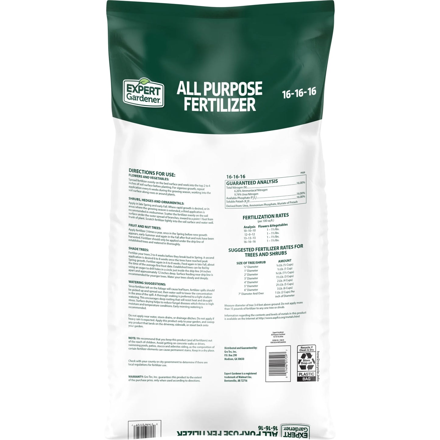 All Purpose Plant Food Fertilizer 16-16-16, 20 Lb.