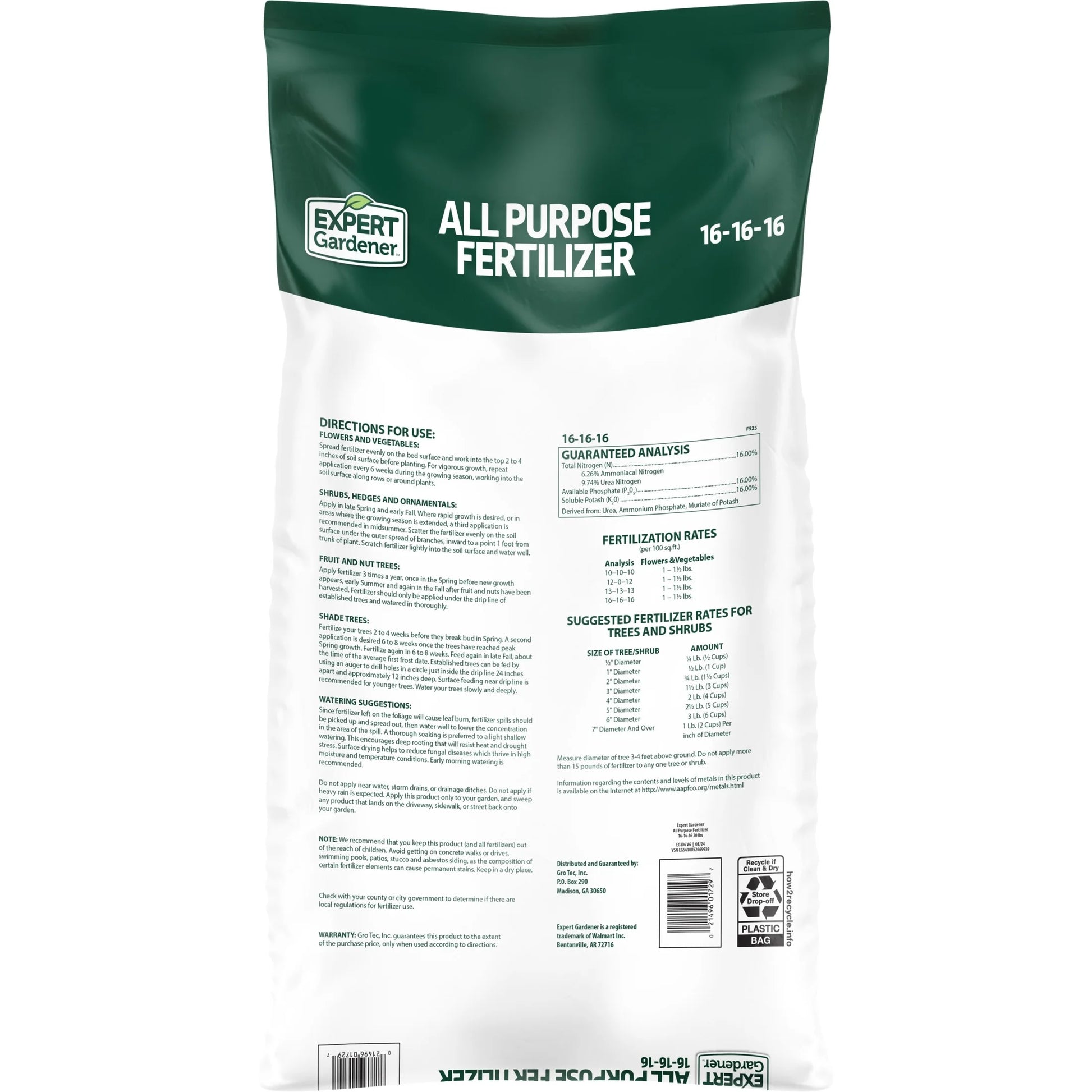 All Purpose Plant Food Fertilizer 16-16-16, 20 Lb.