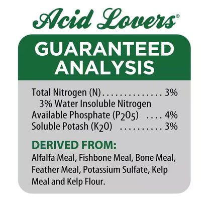 4 Lbs. Organic Acid Lovers Azalea Camellia Rhododendron and Maple Fertilizer Dry Fertilizer