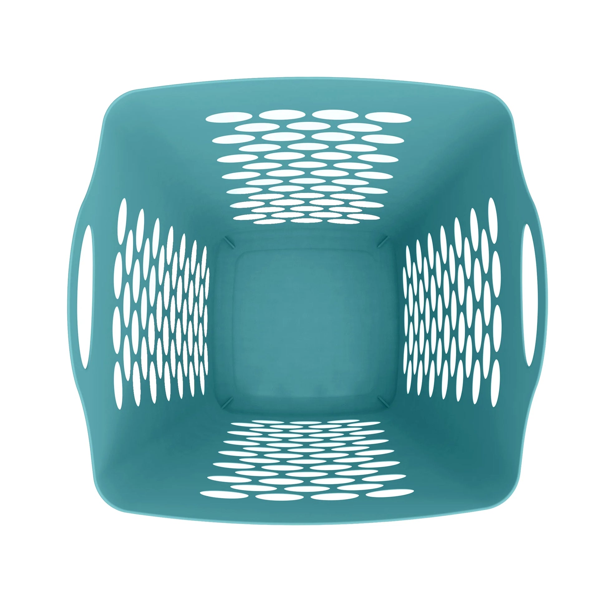 (3 Pack)  2 Bushel Flexible Square Laundry Hamper, Teal