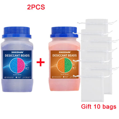 9OZ/18OZ Reusable Silica Gel Waterproof Beads Moisture Absorber Electronic Product Desiccant Moisture Absorber Dehumidifie