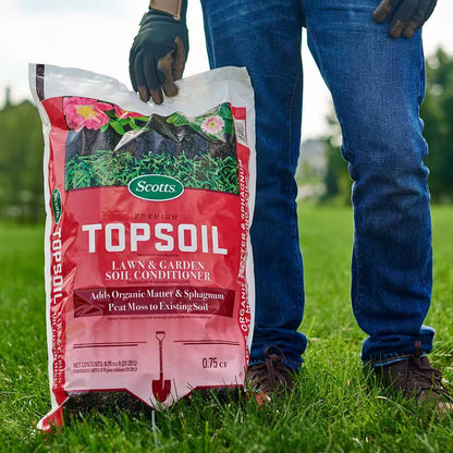 Premium Topsoil 0.75 Cu. Ft., Lawn and Garden Top Soil, Soil Conditioner with Peat Moss
