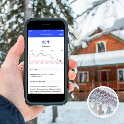 Smart Water Sensor Alarm for Leaks Temperature Humidity