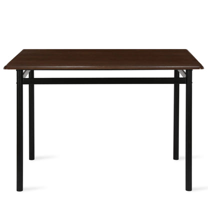 5-Piece Wood & Metal Dining Room Set, Seats 4, Canyon Walnut & Black