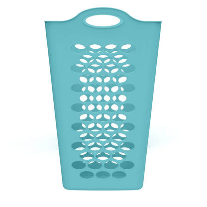 (3 Pack)  2 Bushel Flexible Square Laundry Hamper, Teal