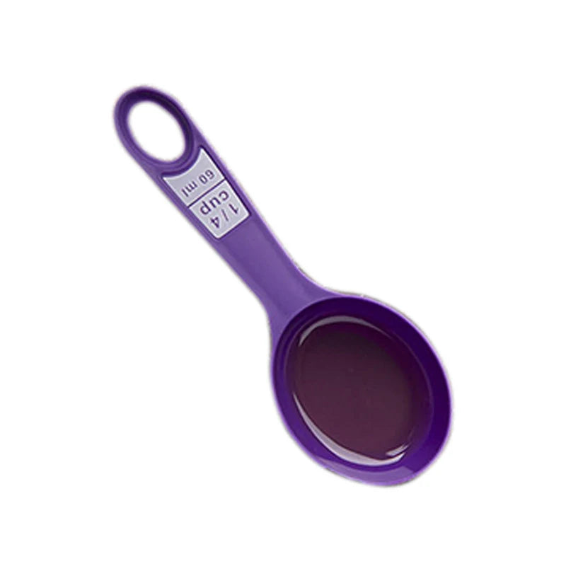 12Pcs Baking Tools Kitchen Measuring Spoon Set Plastic Measuring Cup with Scale Measuring Milk Coffee Spoon Kitchen Gadgets