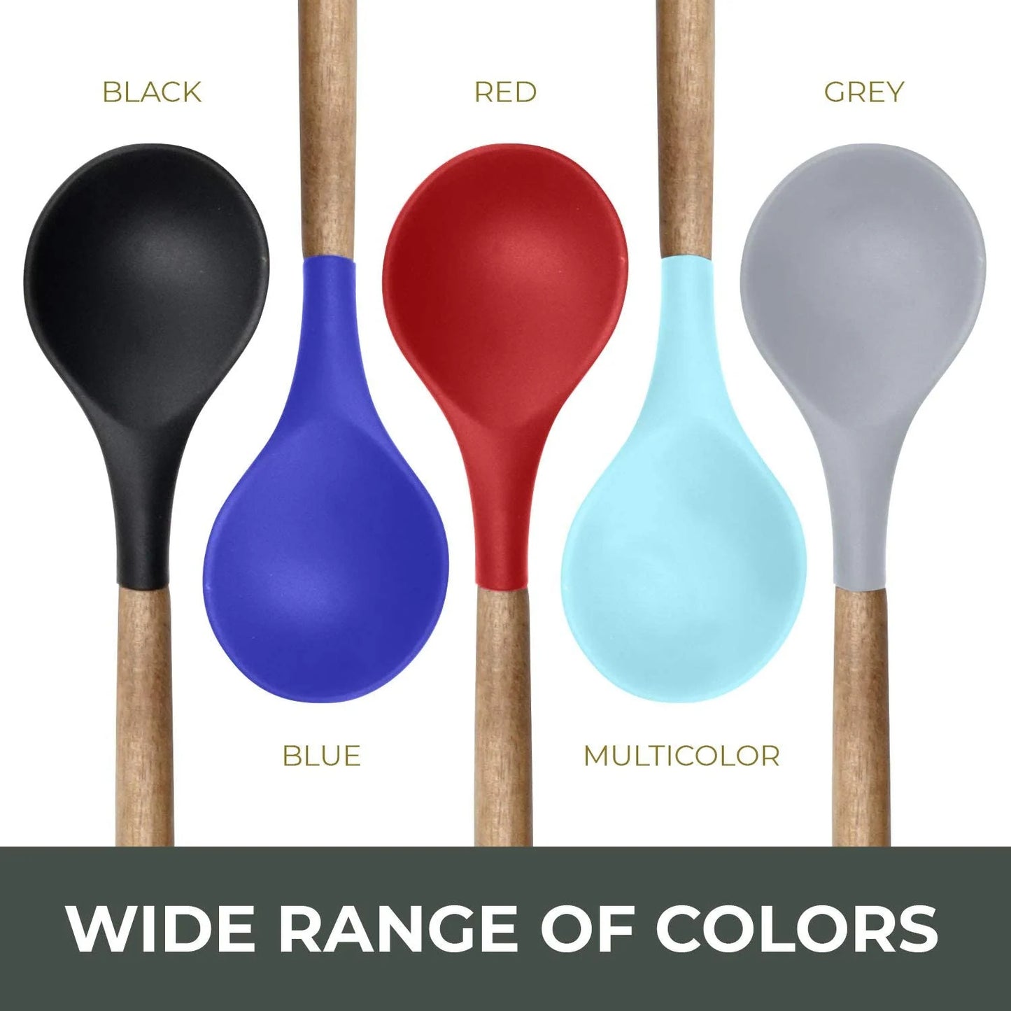 Kitchen Utensils Set, 21 Wood and Silicone Cooking Utensils