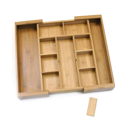 Bamboo Expandable Organizer with Removable Dividers