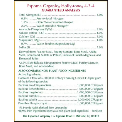 Holly Tone Fertilizer 27 Lb. Organic Evergreen and Azalea Tree Fertilizer Plant Food 4-3-4