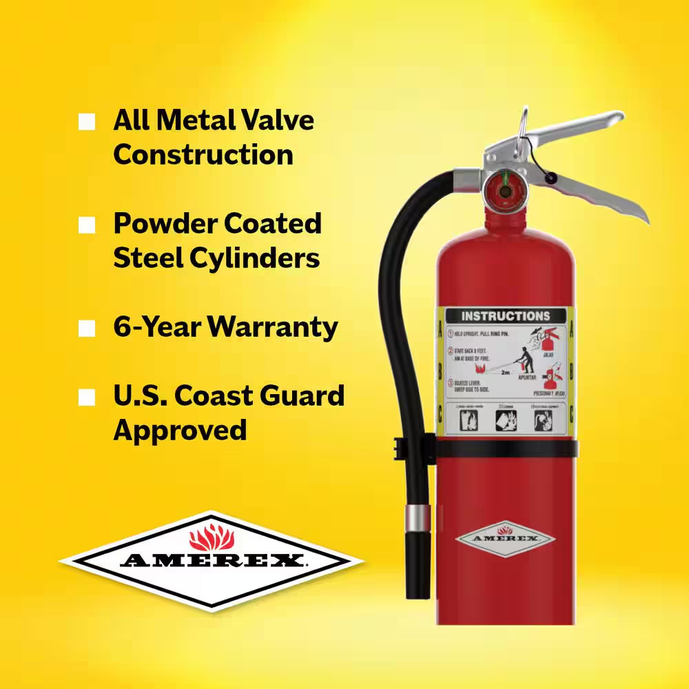 3-A:40-B:C 5 Lbs. ABC Dry Chemical Fire Extinguisher
