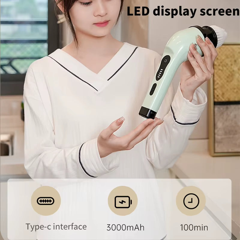 9-In-1 Electric Cleaning Brush USB Electric Spin Cleaning Scrubberadjustable Electric Cleaning Tools Kitchen Bathroom Cleaning