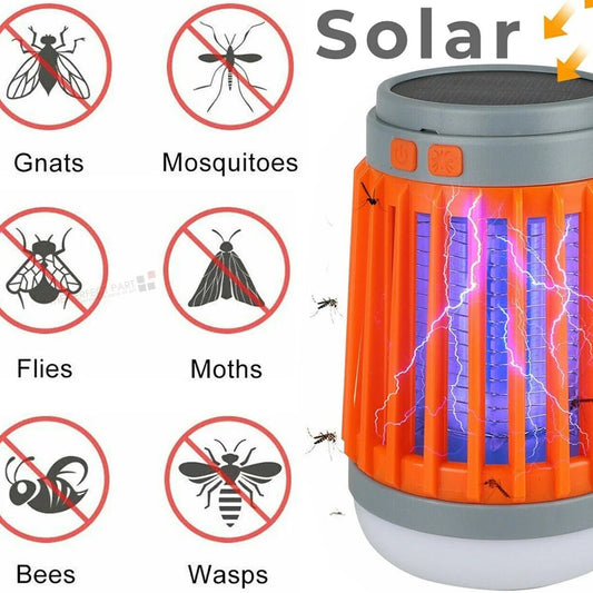 Solar USB Mosquito Killer Light Electronic Fly Bug Insect Zapper Trap Pest Lamp