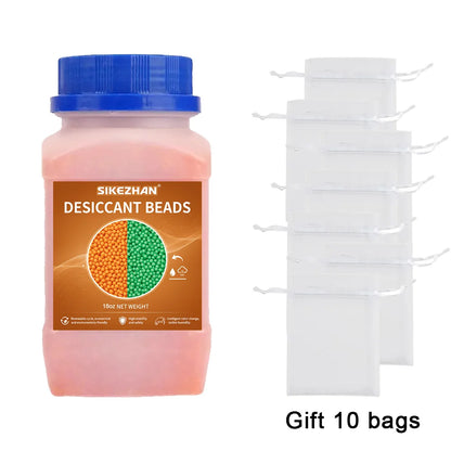 9OZ/18OZ Reusable Silica Gel Waterproof Beads Moisture Absorber Electronic Product Desiccant Moisture Absorber Dehumidifie