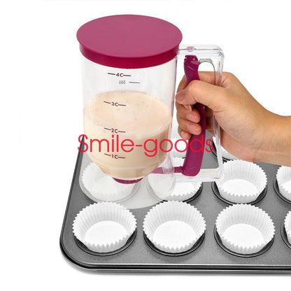 900ML Pancake Baking Batter Dispenser Measuring Cup Muffin Cream Separating Tool