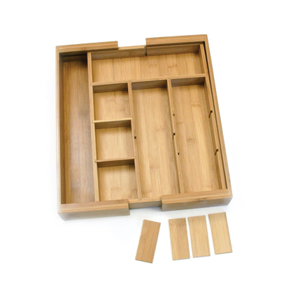 Bamboo Expandable Organizer with Removable Dividers