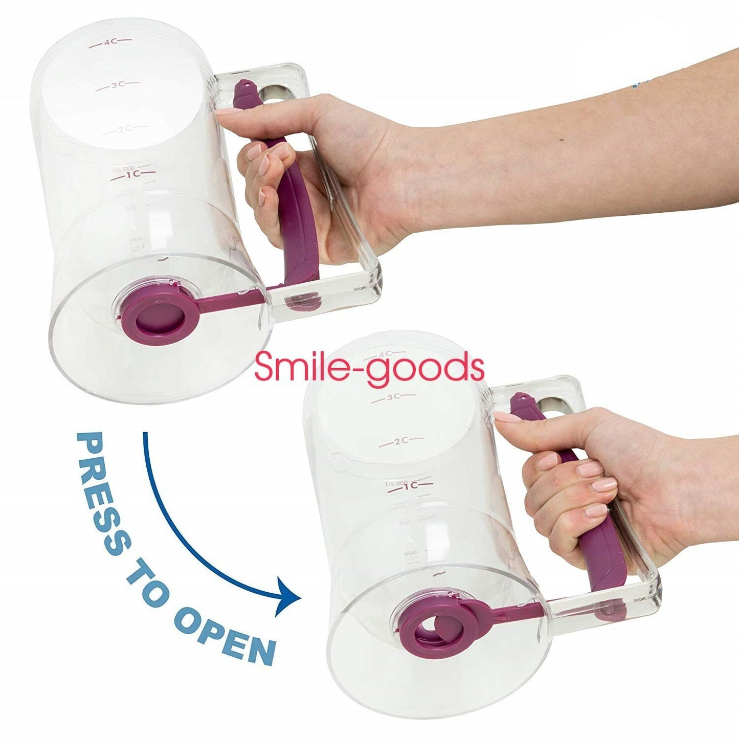 900ML Pancake Baking Batter Dispenser Measuring Cup Muffin Cream Separating Tool