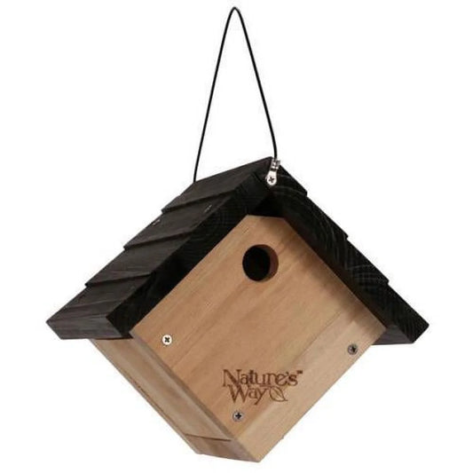 Cedar Wren Hanging Bird House Brown/Natural