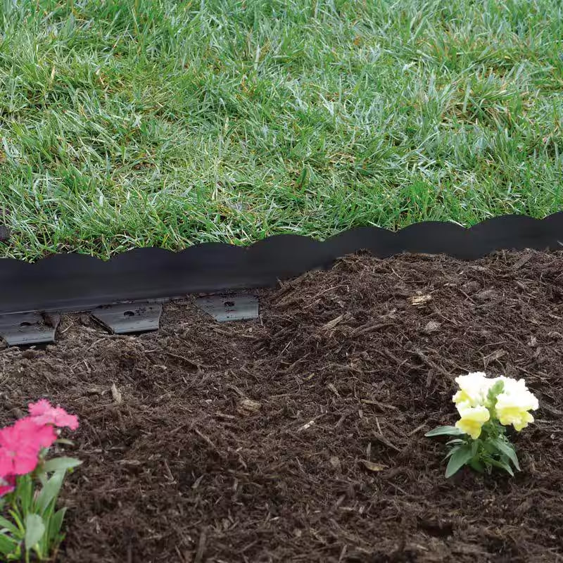 20 Ft. X 2.25 In. Black Scalloped Polyethylene No-Dig Edging