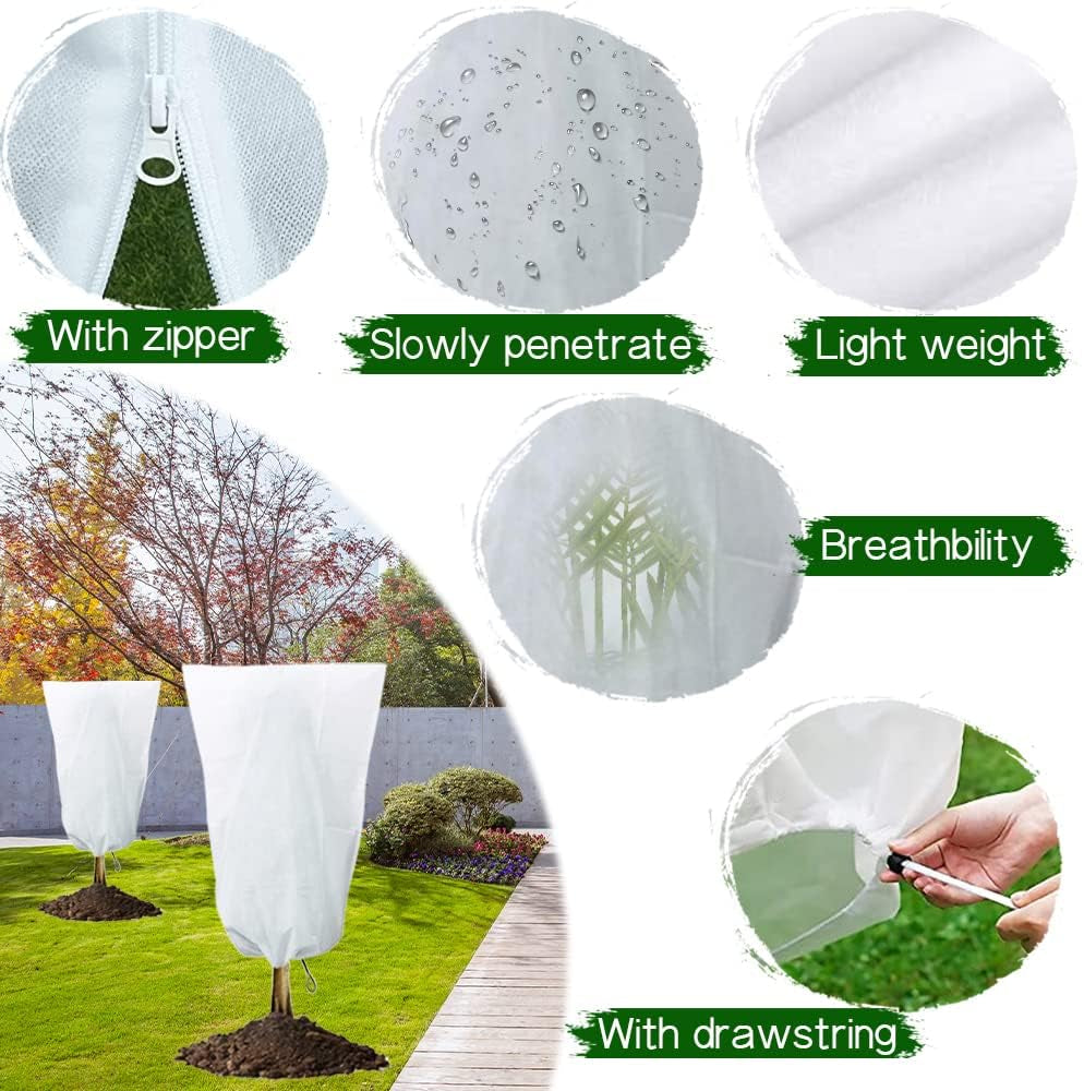 Plant Covers Freeze Protection, Planket Frost Protection Plant Cover, Plant Covers, Plant Freeze Covers, Plant Freeze Protection Cover for Winter, Plant Covers - 24 × 32” - 2 Packs