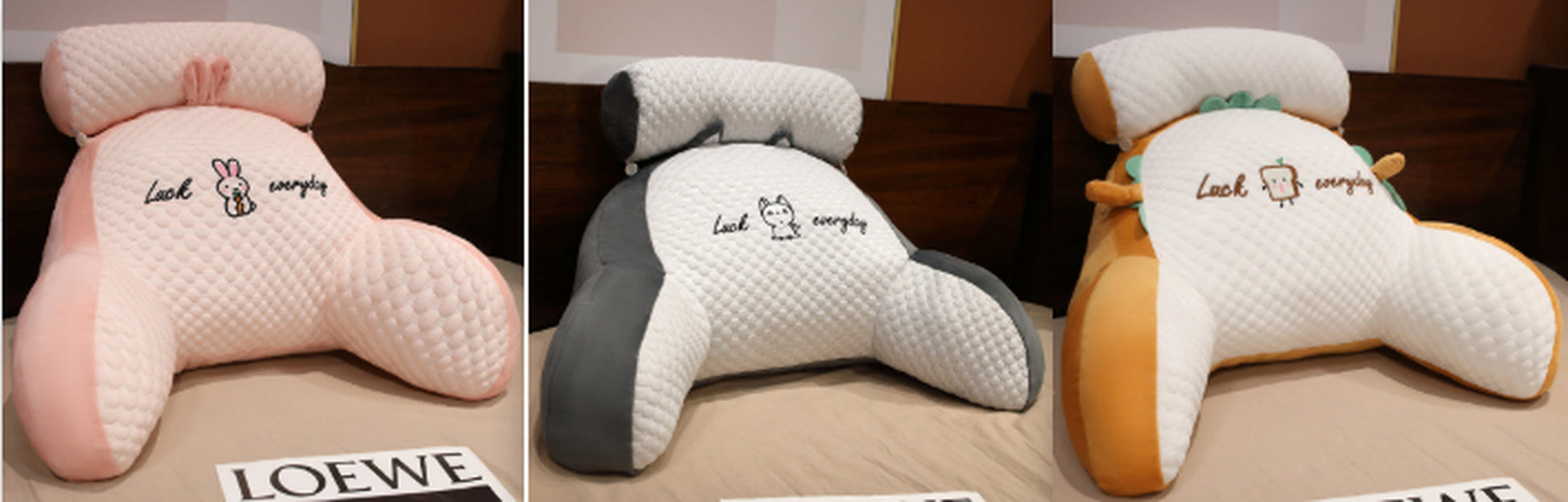 Sofa Fluffy Cushion Luncheon Pillow Triangle Reading Cushion Bedside Soft Large Backrest Lumbar Cushion Office Chair Cushion