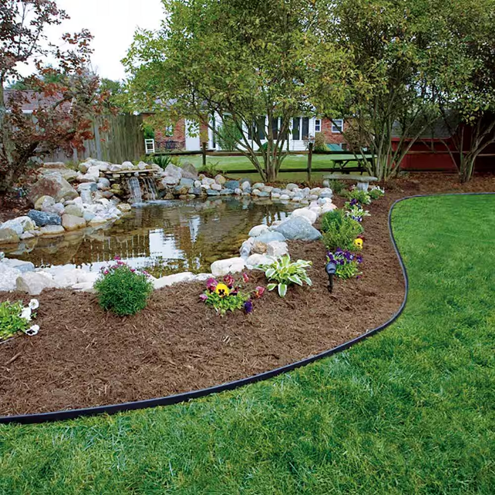 100 Ft. Heavy-Duty No-Dig Plastic Landscape Edging