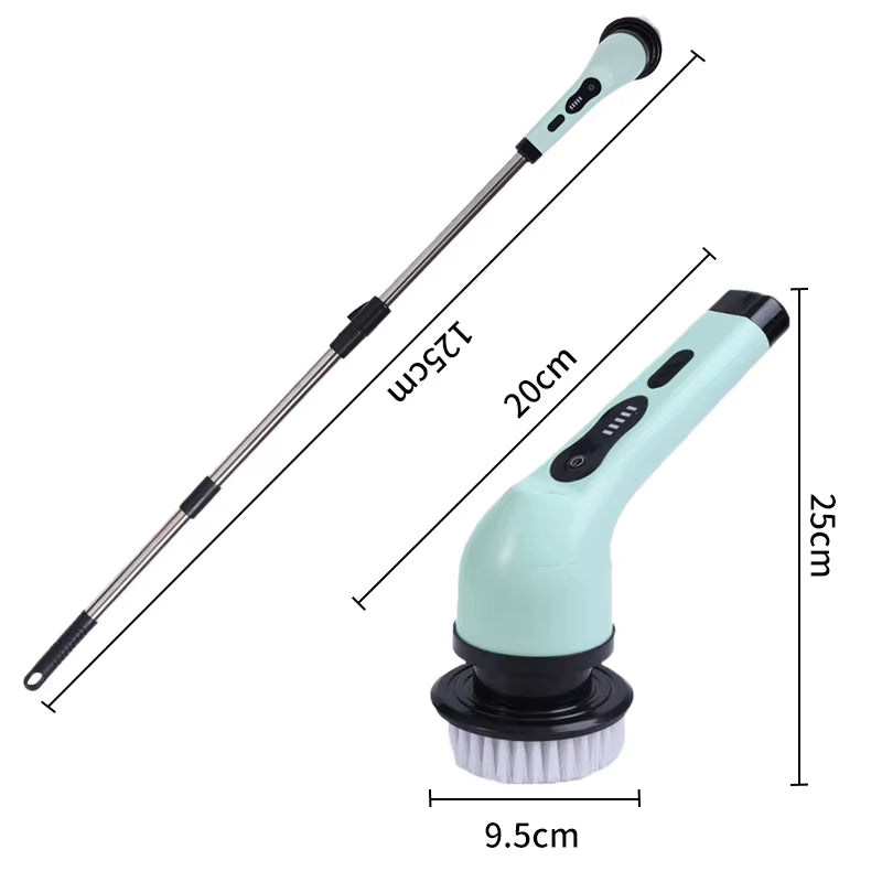 9-In-1 Electric Cleaning Brush USB Electric Spin Cleaning Scrubberadjustable Electric Cleaning Tools Kitchen Bathroom Cleaning