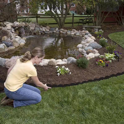 20 Ft. X 2.25 In. Black Scalloped Polyethylene No-Dig Edging