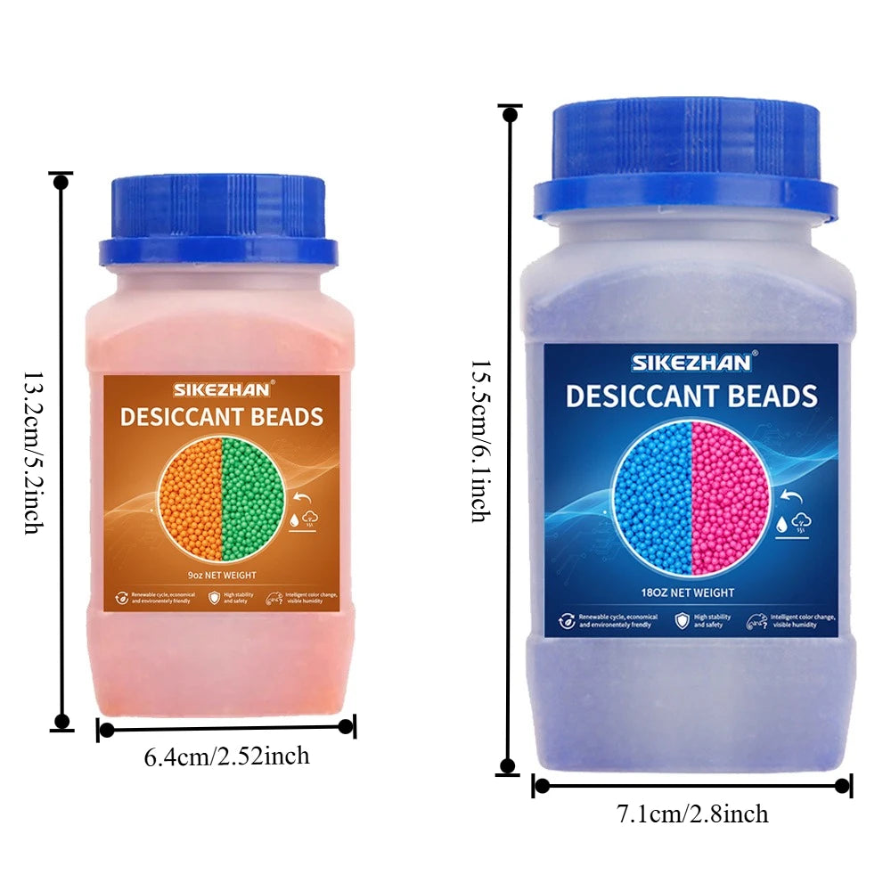 9OZ/18OZ Reusable Silica Gel Waterproof Beads Moisture Absorber Electronic Product Desiccant Moisture Absorber Dehumidifie
