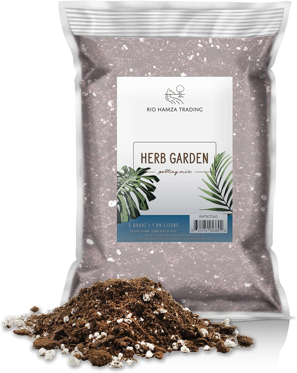Soil Mixture for Indoor Herb Planters, Specially Blended Soil Mixture for Planting and Growing Indoor Kitchen Herbs Indoors, Indoor Herb Garden, Herb Growing Soil Mixture 2QT