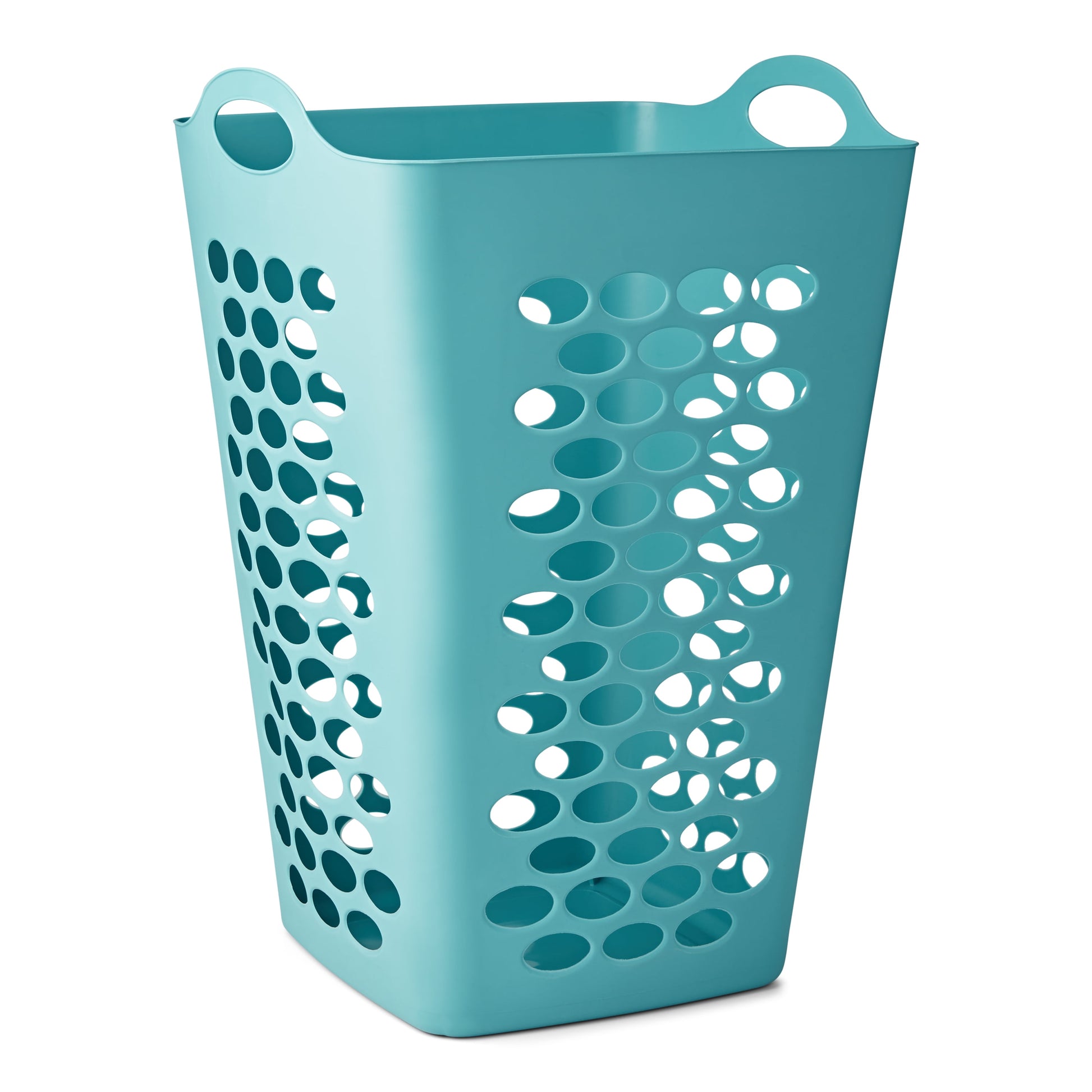 (3 Pack)  2 Bushel Flexible Square Laundry Hamper, Teal