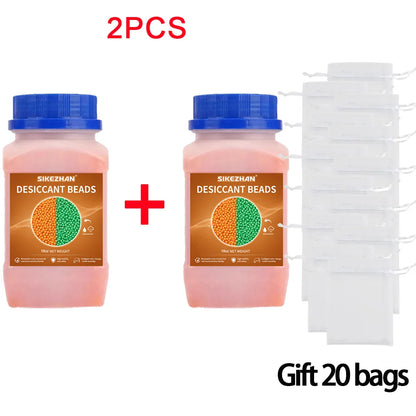 9OZ/18OZ Reusable Silica Gel Waterproof Beads Moisture Absorber Electronic Product Desiccant Moisture Absorber Dehumidifie
