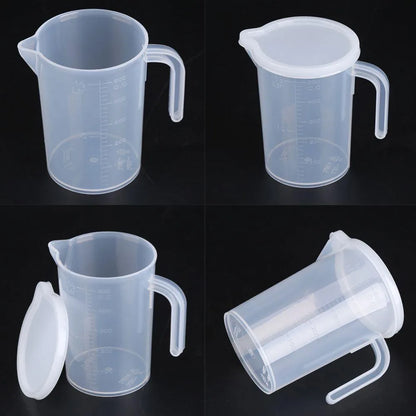 500-1000Ml Kitchen Measuring Cup Clear Plastic Measuring Cup Cups with Lid Kitchen Liquid Measure Cup Container