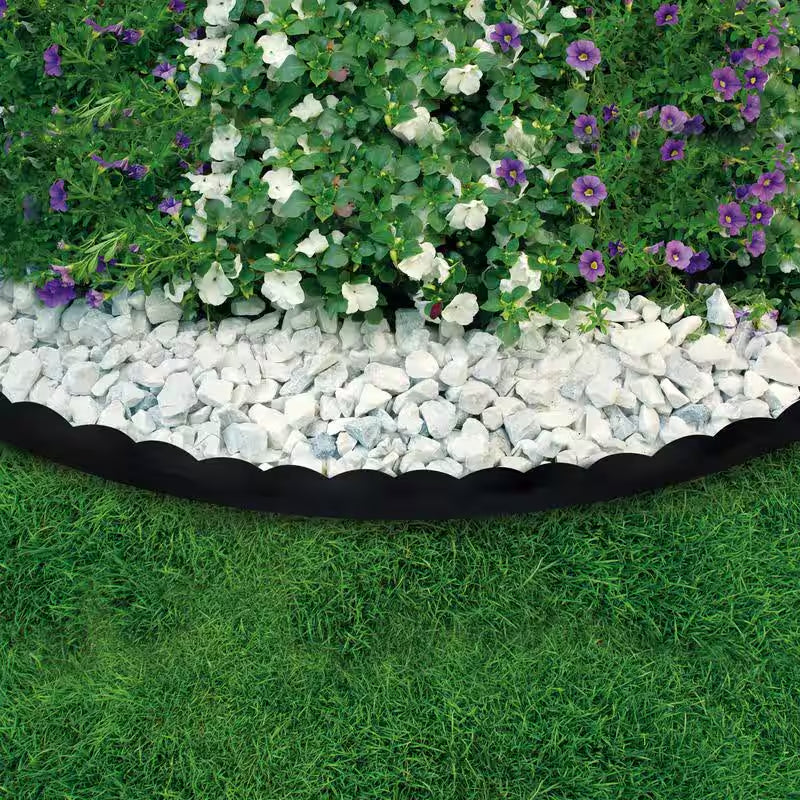 20 Ft. X 2.25 In. Black Scalloped Polyethylene No-Dig Edging