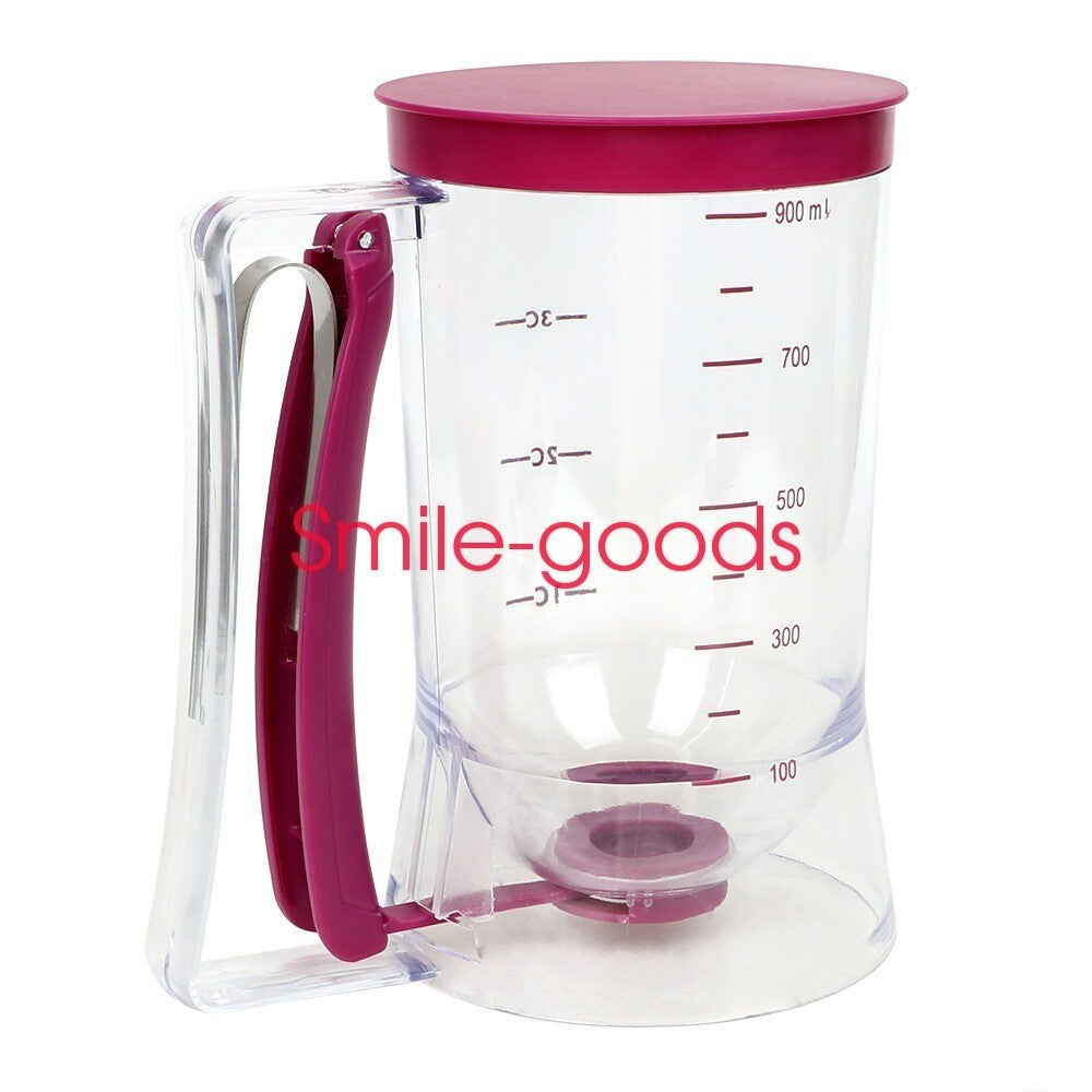 900ML Pancake Baking Batter Dispenser Measuring Cup Muffin Cream Separating Tool